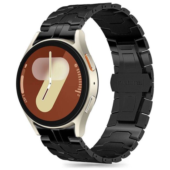 Strap for SAMSUNG GALAXY WATCH 4 / 5 / 5 PRO / 6 / 7 / FE Tech-Protect Stainless Line black 5906302313563