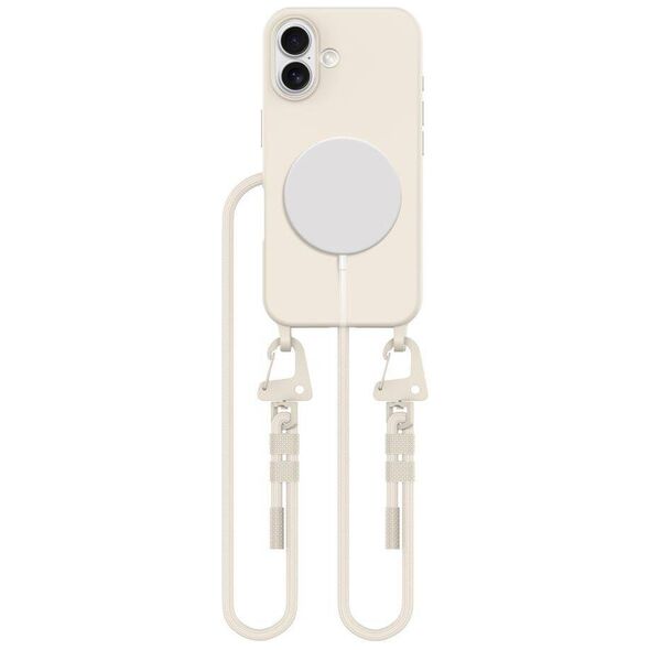 Case IPHONE 16 Tech-Protect Magnecklace MagSafe Latte creamy 5906302311910