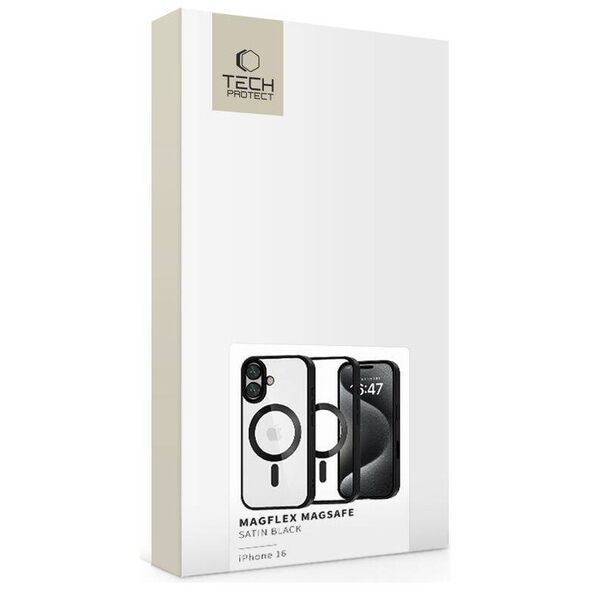 Case IPHONE 16 Tech-Protect MagFlex MagSafe Satin black 5906302312108