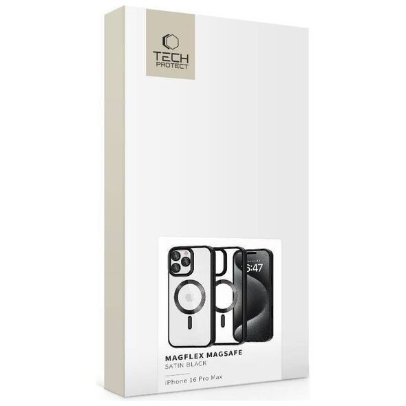 Case IPHONE 16 PRO MAX Tech-Protect MagFlex MagSafe Satin black 5906302312122