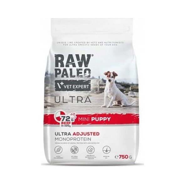 VetExpert VetExpert Raw Paleo Ultra Wołowina Mini Puppy 750g