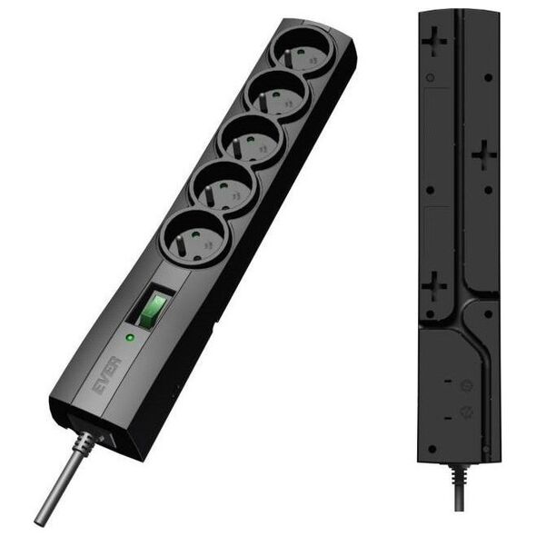 Listwa zasilająca Ever Classic przeciwprzepięciowa 5 gniazd 1.5 m czarna (T/LZ09-CLA015/0000)