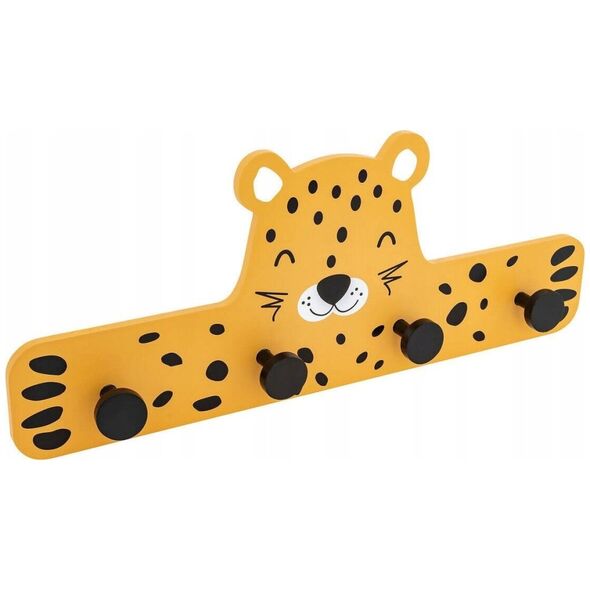 Atmosphera Wieszak do pokoju dziecięcego LEOPARD, 4 haczyki