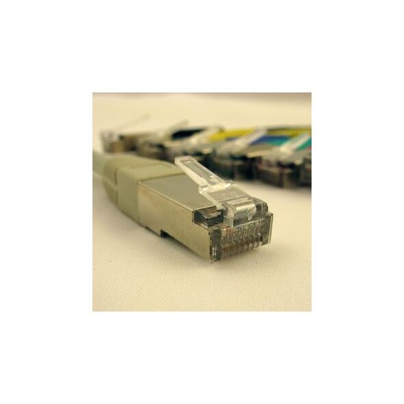 NetRack patchcord RJ45, osłonka zalewana, kat. 5e FTP, 15m szary BZPAT15F5E