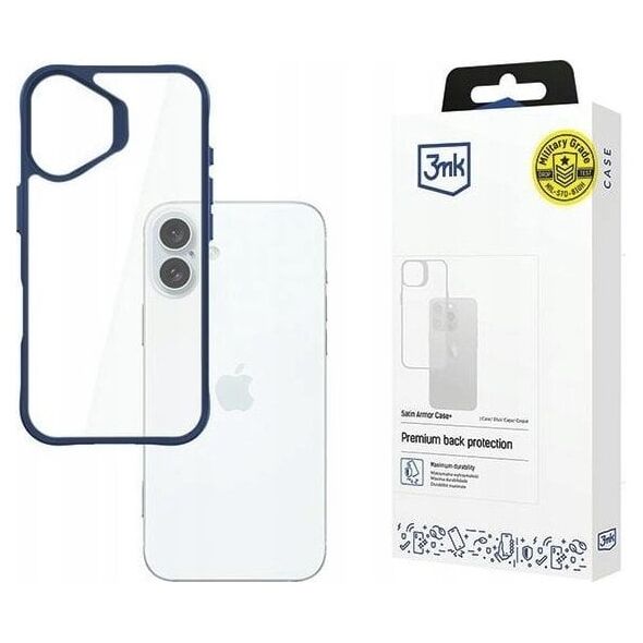 3MK Apple iPhone 16 Plus - 3mk Satin Armor Case+ Blue