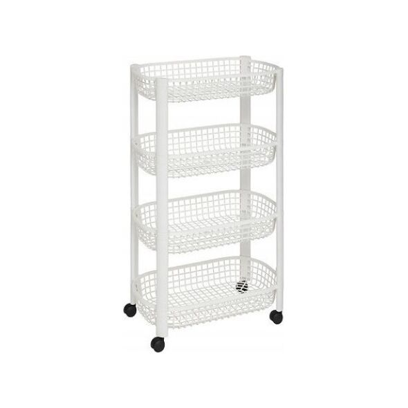 5five Wózek kuchenny na kółkach BASKET, plastikowy, 46,5 x 25,5 x 79 cm