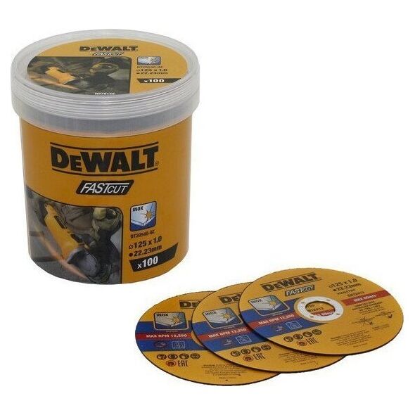 Dewalt 100 tarcz 125x1mm do metalu INOX (DT20540-QZ)