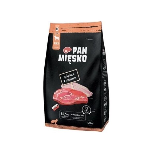 Pan Mięsko Pan Mięsko Karma sucha dla psa - cielęcina i indyk chrupki XL 20kg