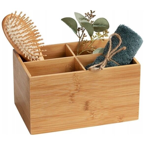 Wenko Organizer łazienkowy TERRA z 4 przegródkami, bambus, WENKO