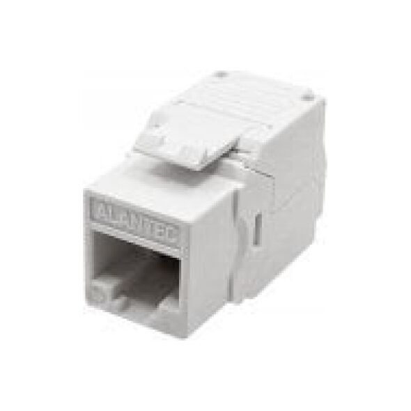 Adapter AV Alantec Moduł keystone RJ45 beznarzędziowy UTP kat.5e, SLIM, kolor biały ALANTEC