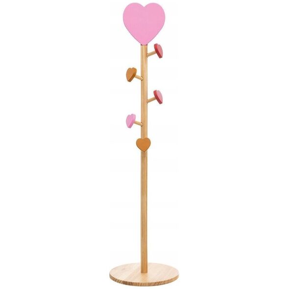 Atmosphera Wieszak stojący dla dzieci LOVE, haczyki serduszka, 135 cm