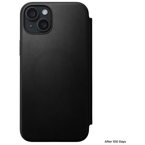Nomad Modern Leather Folio case for iPhone 15 Plus 6,7&quot; black 8565000162452