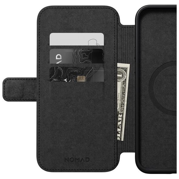 Nomad Modern Leather Folio case for iPhone 15 Plus 6,7&quot; black 8565000162452