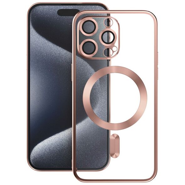 Vmax Electroplating Mag TPU case for iPhone 16 Plus 6,7&quot; rose gold 6976757304286