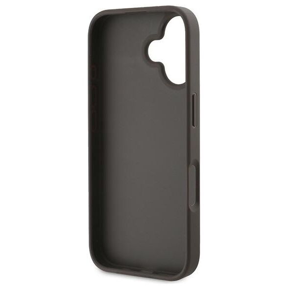 Guess case for iPhone 16 Plus 6,7&quot; GUHCP16MG4GLBR brown hardcase 4G Bottom Stripe 3666339344931