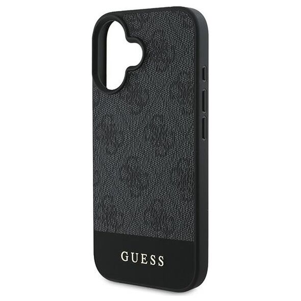 Guess case for iPhone 16 Plus 6,7&quot; GUHCP16MG4GLGR grey hardcase 4G Bottom Stripe 3666339344979