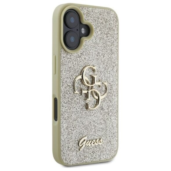 Guess case for iPhone 16 6,1&quot; GUHCP16SHG4SGD gold hardcase Fixed Glitter Big 4G 3666339328566