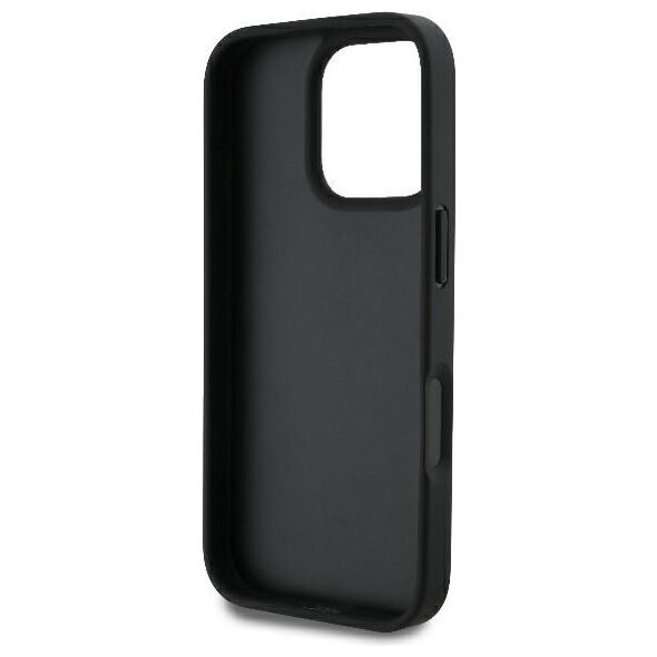 Guess case for iPhone 16 Pro 6,3&quot; GUHCP16LP4TDPK Leather 4G Triangle Strass black MagSafe 3666339327385