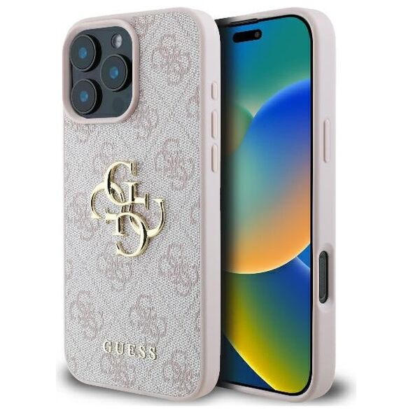 Guess case for iPhone 16 Pro 6,3&quot; GUHCP16L4GMGPI 4G Big Logo pink 3666339327668