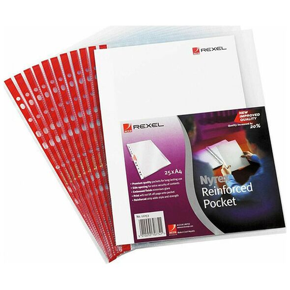 Rexel Ζελατίνα 12253 Red Side (100τμχ) (12253RDS) (REX12253RDS) έως 12 άτοκες Δόσεις