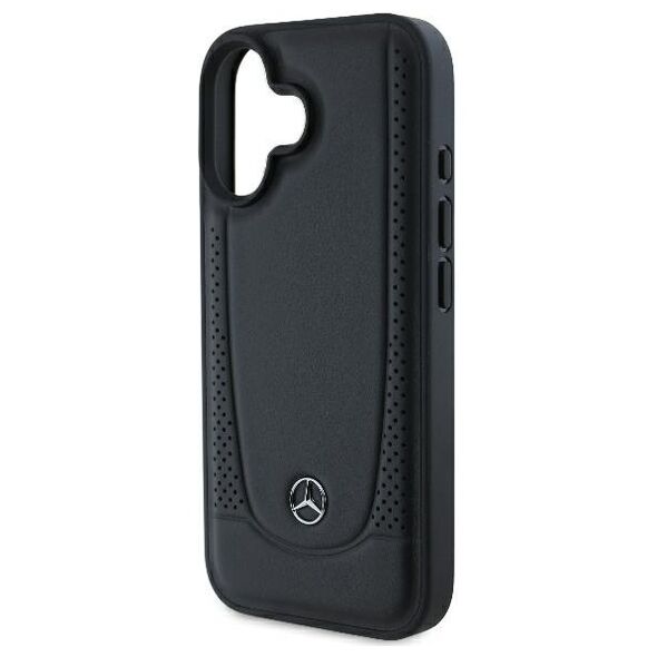 Mercedes case for iPhone 16 6,1&quot; MEHCP16SARMBK Hardcase Leather Urban black 3666339345808