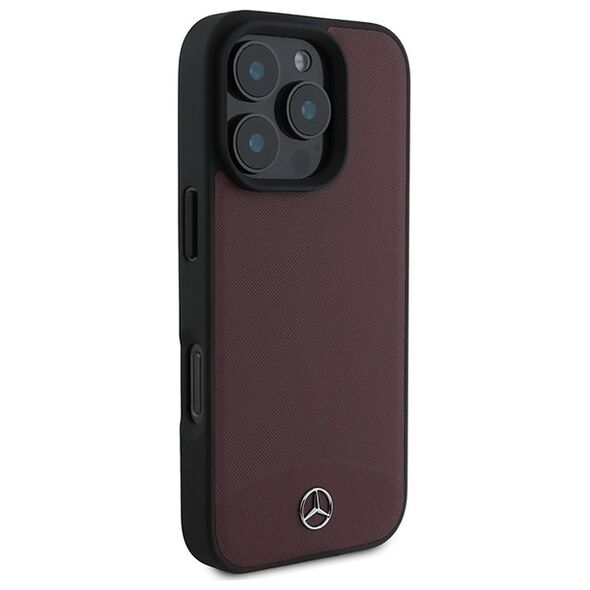 Mercedes case for iPhone 16 Pro 6,3&quot; MEHMP16L23RBARR Hardcase Textured And Plain Leather MagSafe red 3666339312602
