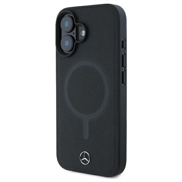Mercedes case for iPhone 16 Plus 6,7&quot; MEHMP16M23RCMK Hardcase Smooth Leather MagSafe black 3666339312718
