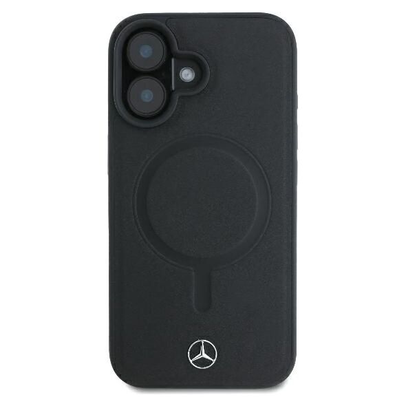 Mercedes case for iPhone 16 Plus 6,7&quot; MEHMP16M23RCMK Hardcase Smooth Leather MagSafe black 3666339312718