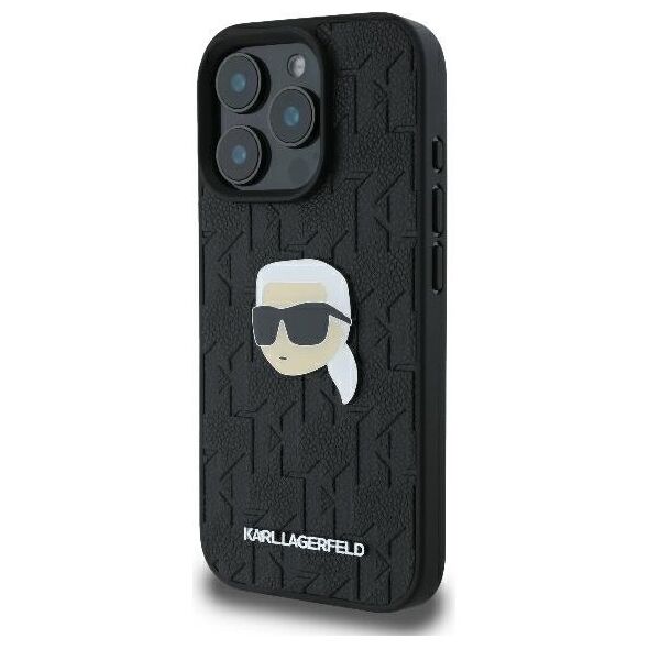 Karl Lagerfeld case for iPhone 16 Pro 6,3&quot; KLHCP16LPGKLKIPK black Hard Monogram Karl Head Pin 3666339329563