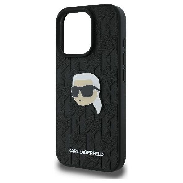 Karl Lagerfeld case for iPhone 16 Pro 6,3&quot; KLHCP16LPGKLKIPK black Hard Monogram Karl Head Pin 3666339329563