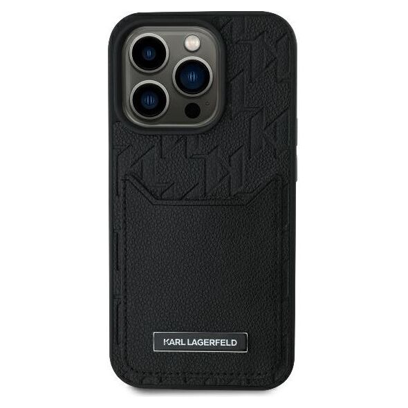 Karl Lagerfeld case for iPhone 16 Pro Max 6,9&quot; KLHCP16XPGKHPRPK black Hard Cardslots Monogram 3666339294151