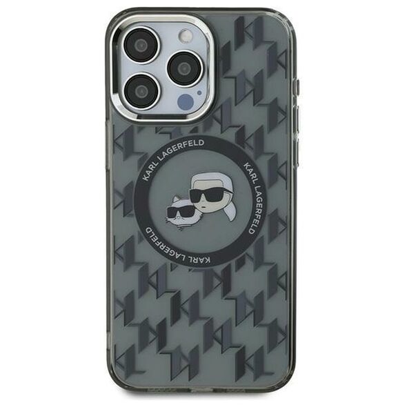 Karl Lagerfeld case for iPhone 16 Pro 6,3&quot; KLHMP16LHMCKMHK black Hard IML Monogram Karl&Choupette Head MagSafe 3666339318383