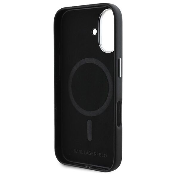 Karl Lagerfeld case for iPhone 16 Plus 6,7&quot; KLHMP16MPGMSRPK black Hard FW Metal Plate MagSafe 3666339318895