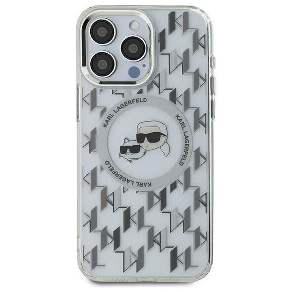 Karl Lagerfeld case for iPhone 16 6,1&quot; KLHMP16SHMCKMHT transparent Hard IML Monogram Karl&Choupette Head MagSafe 3666339318482