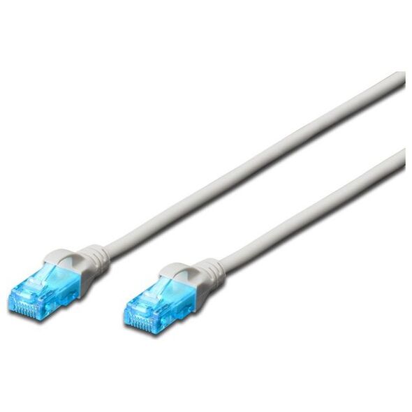 Digitus Kabel krosowy patchcord U/UTP kat. 5e szary 0,5m (DK-1512-005)