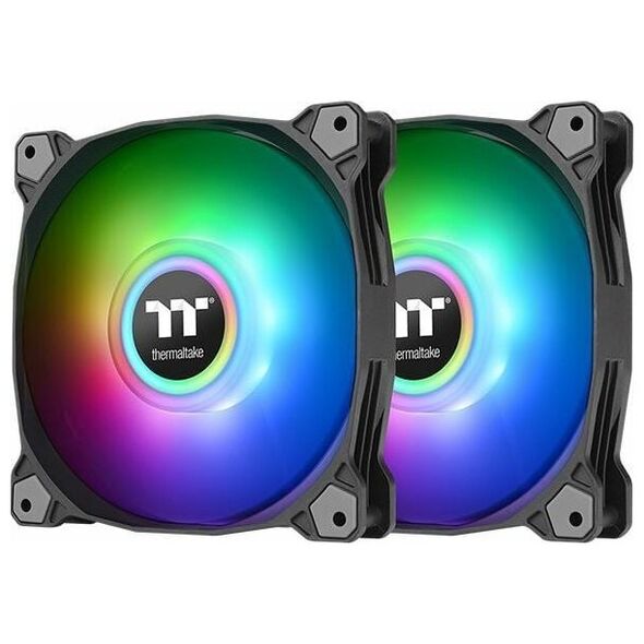 Wentylator Thermaltake Pure Duo 12 ARGB 2-pack Czarne (CL-F115-PL12SW-A)