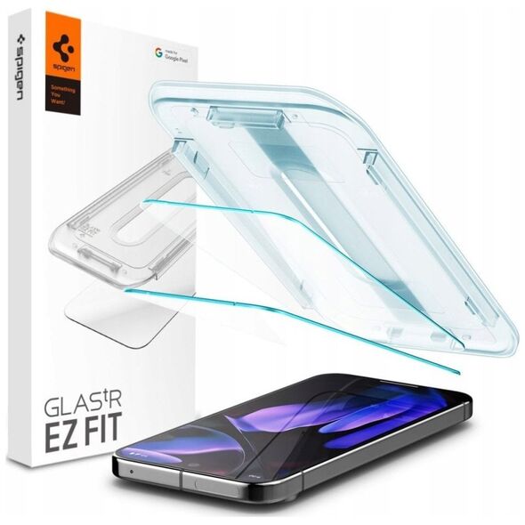 Spigen SZKŁO HARTOWANE SPIGEN GLAS.TR ”EZ FIT” 2-PACK GOOGLE PIXEL 9 PRO XL CLEAR