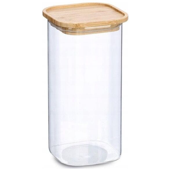 Βάζο Zeller με καπάκι από μπαμπού, 1600 ml, 11 x 11 x 22 cm 13458374 4003368194929
