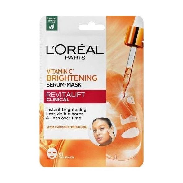 L’Oreal Paris L'Oreal Revitalift Clinical rozświetlająca maska-serum w płachcie z witaminą C i kwasem salicylowym 26g