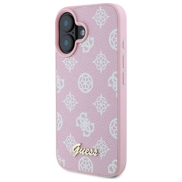 Original Case IPHONE 16 PLUS Guess Hardcase Peony Script Logo MagSafe (GUHMP16MPGPYSP) pink 3666339345532