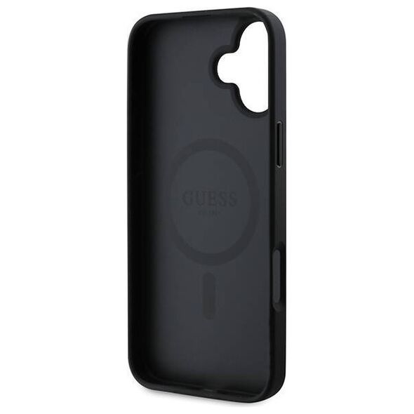 Original Case IPHONE 16 Guess Hardcase Saffiano Peony Classic Logo MagSafe (GUHMP16SPSAPSMEK) black 3666339327798