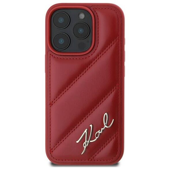 Original Case IPHONE 16 PRO Karl Lagerfeld Hardcase Quilted Signature (KLHCP16LPQDSMGR) red 3666339317782