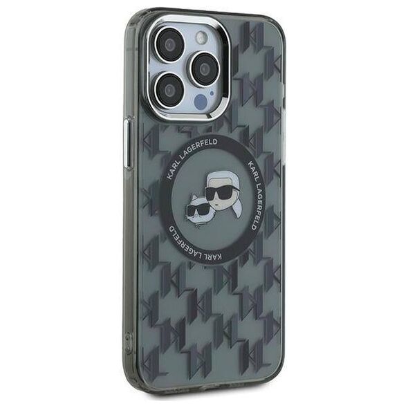 Original Case IPHONE 15 PRO Karl Lagerfeld IML Monogram Karl&Choupette Head MagSafe (KLHMP15LHMCKMHK) black 3666339284909