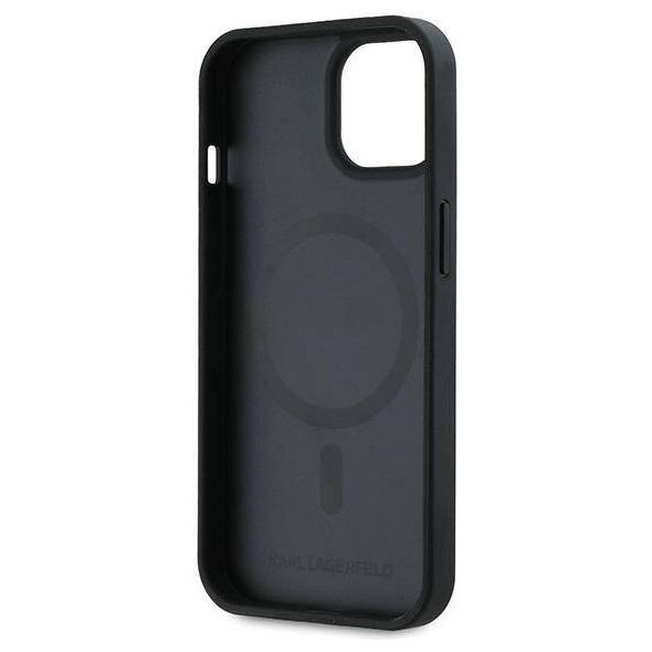 Original Case IPHONE 15 PLUS Karl Lagerfeld Karl Head MagSafe (KLHMP15MPGKHPHK) black 3666339252656
