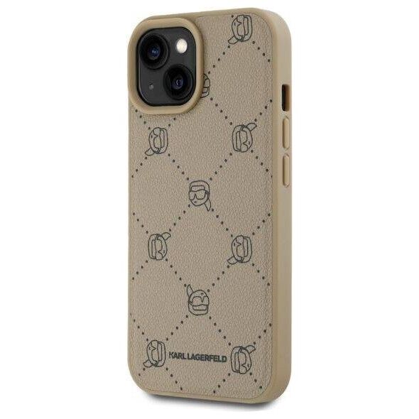 Original Case IPHONE 15 Karl Lagerfeld Karl Head MagSafe (KLHMP15SPGKHPHE) beige 3666339252786