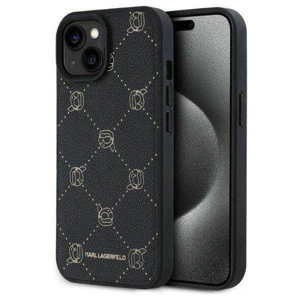 Original Case IPHONE 15 Karl Lagerfeld Karl Head MagSafe (KLHMP15SPGKHPHK) black 3666339252649
