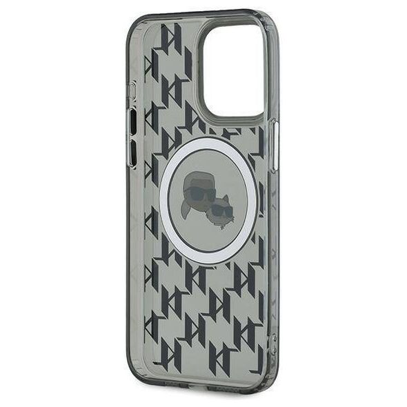 Original Case IPHONE 15 PRO MAX Karl Lagerfeld IML Monogram Karl&Choupette Head MagSafe (KLHMP15XHMCKMHK) black 3666339284916