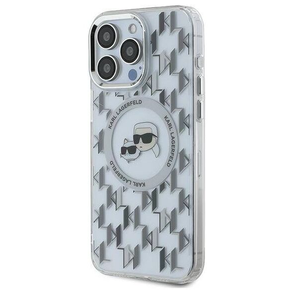 Original Case IPHONE 15 PRO MAX Karl Lagerfeld IML Monogram Karl&Choupette Head MagSafe (KLHMP15XHMCKMHT) transparent 3666339285333