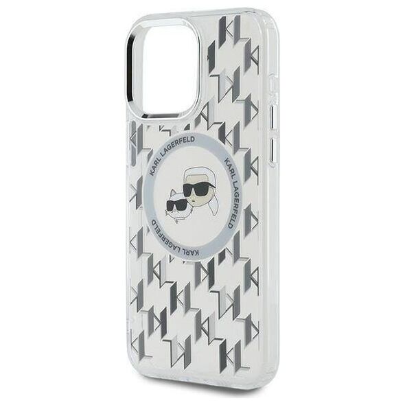 Original Case IPHONE 15 PRO MAX Karl Lagerfeld IML Monogram Karl&Choupette Head MagSafe (KLHMP15XHMCKMHT) transparent 3666339285333