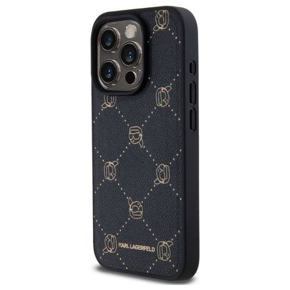 Original Case IPHONE 15 PRO MAX Karl Lagerfeld Karl Head MagSafe (KLHMP15XPGKHPHK) black 3666339252670